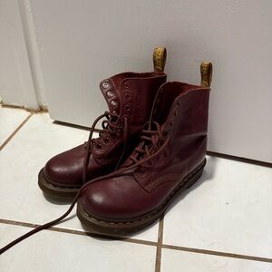 Dr. Martens (Doc Martens) Cherry Red 1460 Pascal Virgina Leather Women’s Boots